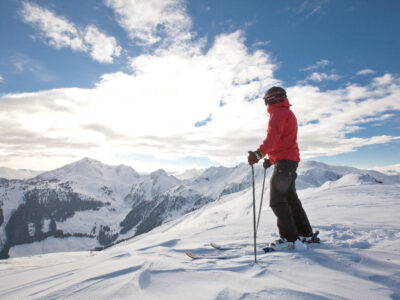 Skifahrer an der Hornabfahrt in Alpbach © Ski Juwel Alpbachtal Wildschönau