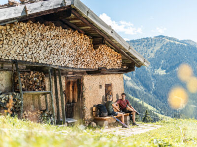 Urige Alm in Alpbach. Schönes Wanderziel ab Alpbach. Oder entlang der Wanderung vom oder zum Gipfel Gratlspitze. © Alpbachtal Tourismus