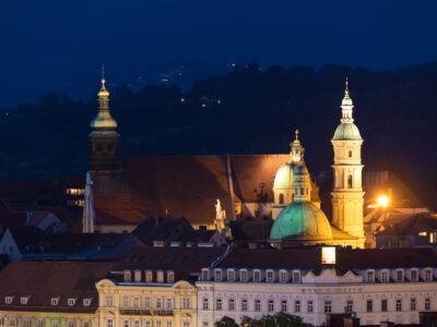 Mausoleum bei Nacht © Graz Tourismus - Harry Schiffer