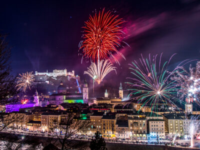 Silvester-Feuerwerk über Salzburg Silvester-Feuerwerk über Salzburg