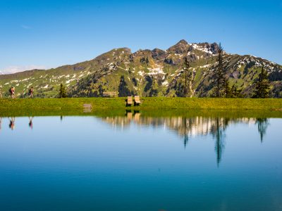 Spiegelsee in Dorfgastein mit Blick auf den Schuhflicker © Manuel Marktl Spiegelsee in Dorfgastein mit Blick auf den Schuhflicker © Manuel Marktl