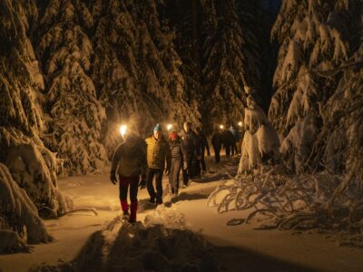 Schneeschuhwanderung durch den nächtlichen Thüringer Wald. © Paul-Philipp Braun, Regionalverbund Thüringer Wald
