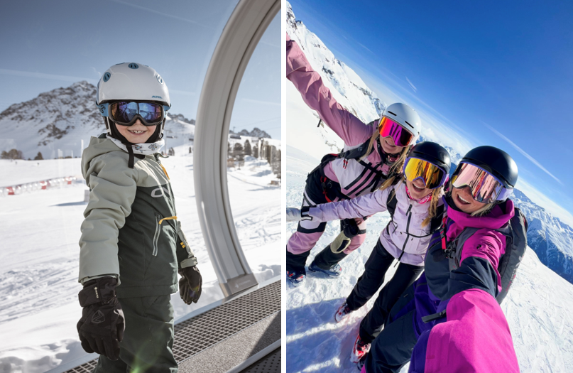 Im Skigebiet Nauders am Reschenpass finden Familien beste Bedingungen vor. Neu in dieser Saison ist das Angebot der Skisisters. © TVB Tiroler Oberland Nauders, Rudi Wyhlidall/Skisisters