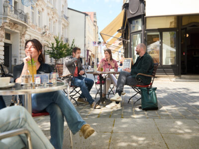 In der Altstadt St. Pöltens gibt es viele Restaurants, Beisl und Cafés. © Rupert Pessl In der Altstadt St. Pöltens gibt es viele Restaurants, Beisl und Cafés. © Rupert Pessl