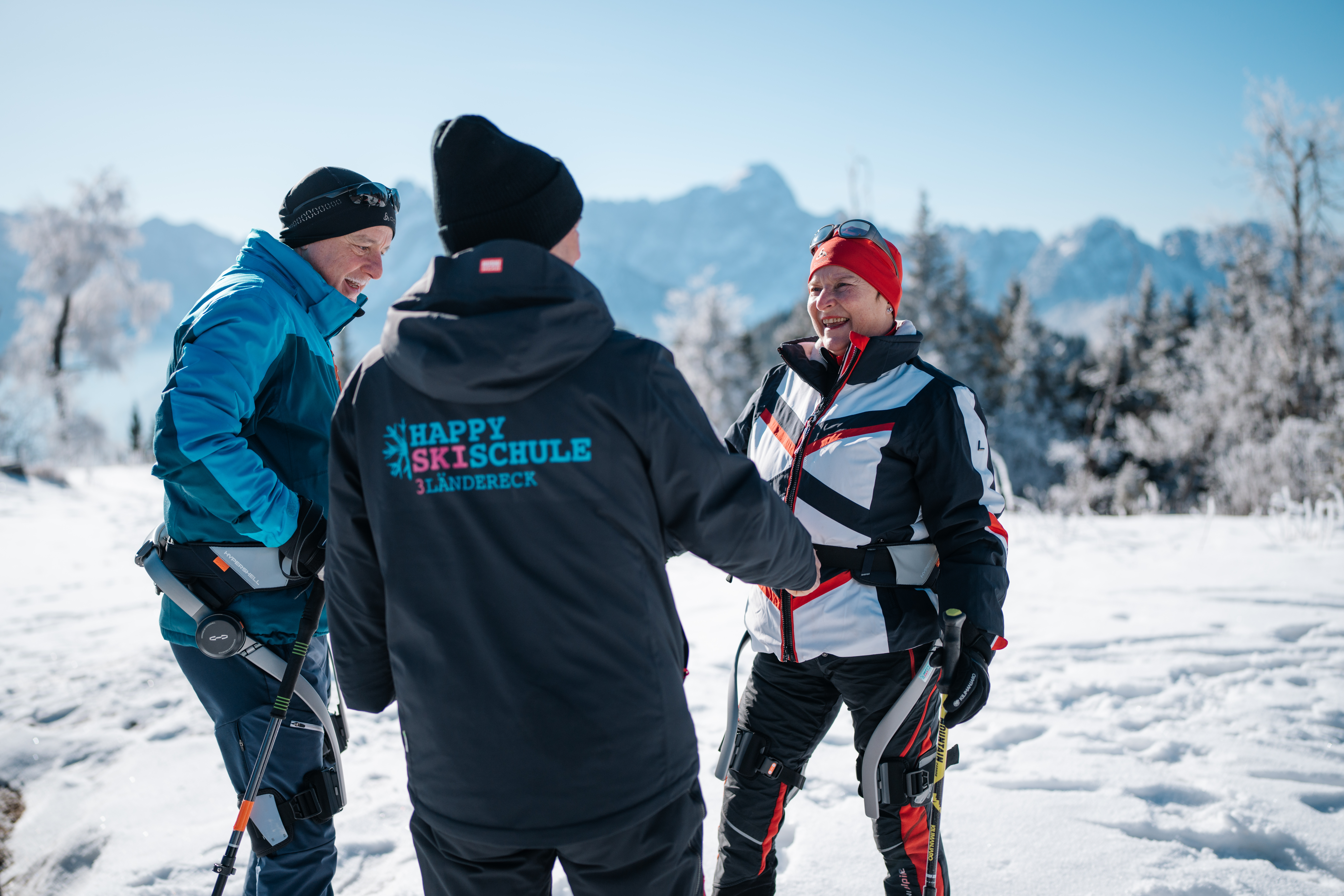 In der Happy SKIschule 3Ländereck besteht die Möglichkeit, die Exoskelett-Technologie zu testen. © Region Villach Tourismus / Martin Hofmann