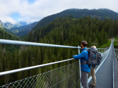 Die Lechtal-Hängebrücke am Lechweg. © Verein Lechweg, Fabian Heinz