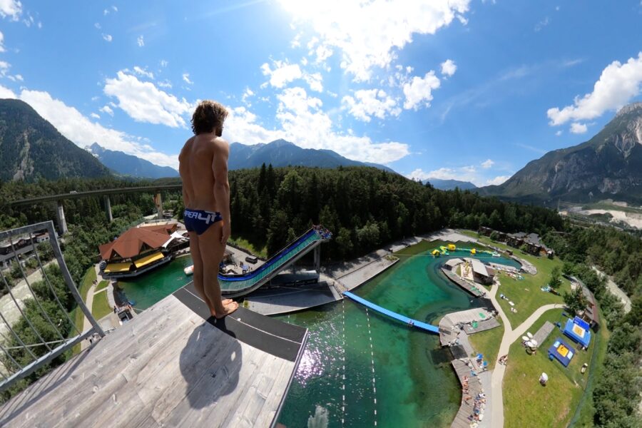 Spektakulär anzuschauen:  Die NLT Cliff Diving Tour ist 2026 zu Gast in der AREA 47. © David Colturi