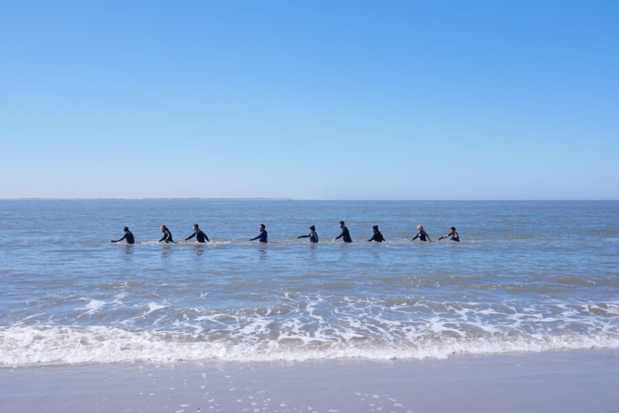Effektives Training: Aquawalking wird seit diesem Jahr auf Borkum, Langeoog, Norderney und Baltrum angeboten. © Ostfriesische Inseln GmbH