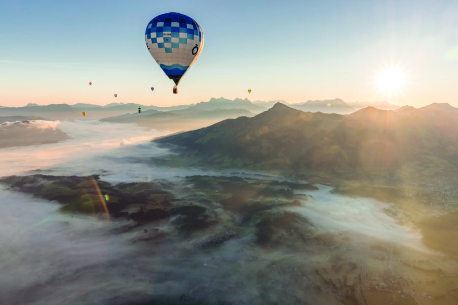 Den Herbst von oben genießen: Der Internationale Brixental Ballon Cup gehört zu den Top-Events im Brixental. © Tourismusverband Kitzbüheler Alpen Brixental